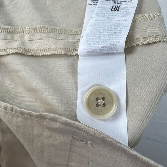 NWT Tory Burch Poplin Pleated Trousers Size US 14 - Picture 13 of 13